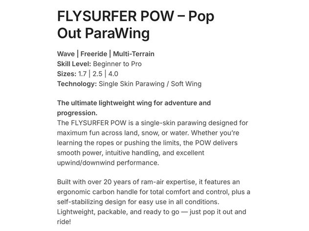2025 Flysurfer Pow - 2.5 metre