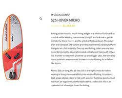 Naish Micro 105 foiling windsurfing foilboard