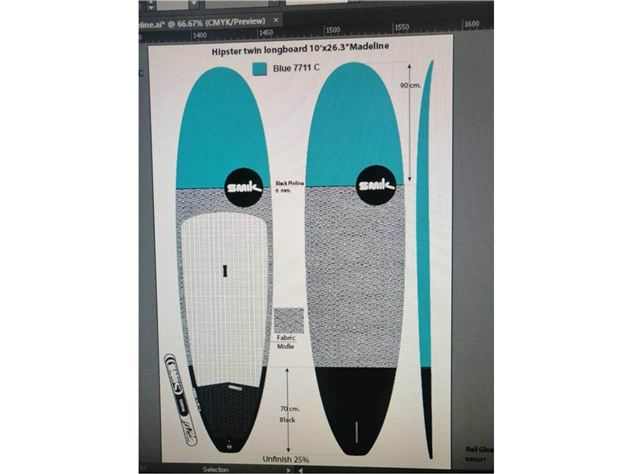 2022 SMIK Hipster Twin Longboard 10'
