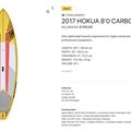 2017 Naish Hokua Carbon Pro - 8' 0