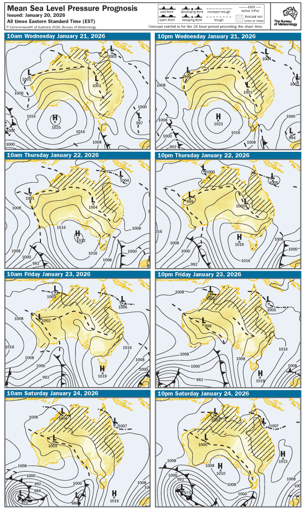 Mean Sea Level Prognosis Charts