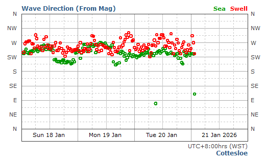 Cottesloe Swell Direction and Period Report