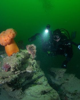 Marek Scuba Diving with Jan Possession Point, Whidbey Island, WA, USA