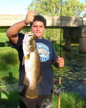 Nice Proserpine barra caught up in the fresh.