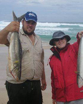 Lil O and Kc with salmon