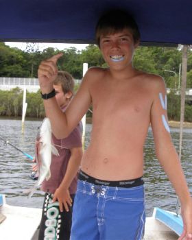 out in my boat