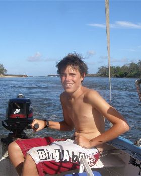 out in my boat