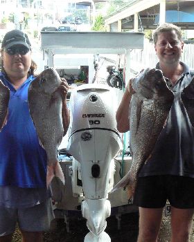 Two Maggots with their SNAPPERS...E-TEC smile!!!