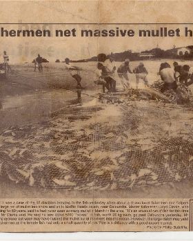  Fisherman netting mullet