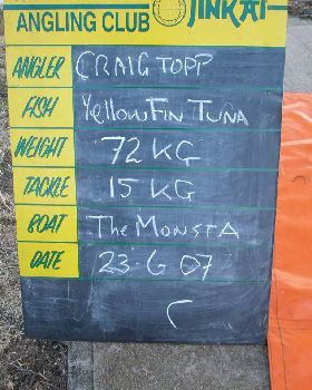 On my first attempt ever at fishing for Tuna......