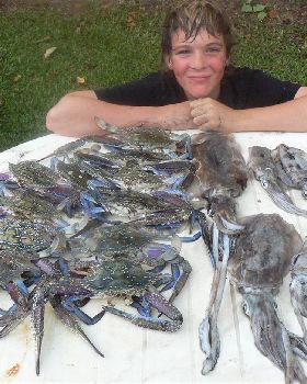 Luke with  sandy's & squidley..