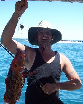 James first fish at Stanage Bay