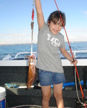 Alex's first squid