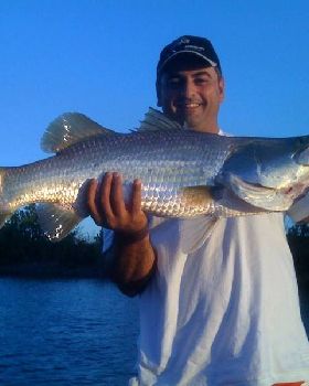 Barra fishing in winter 86cm