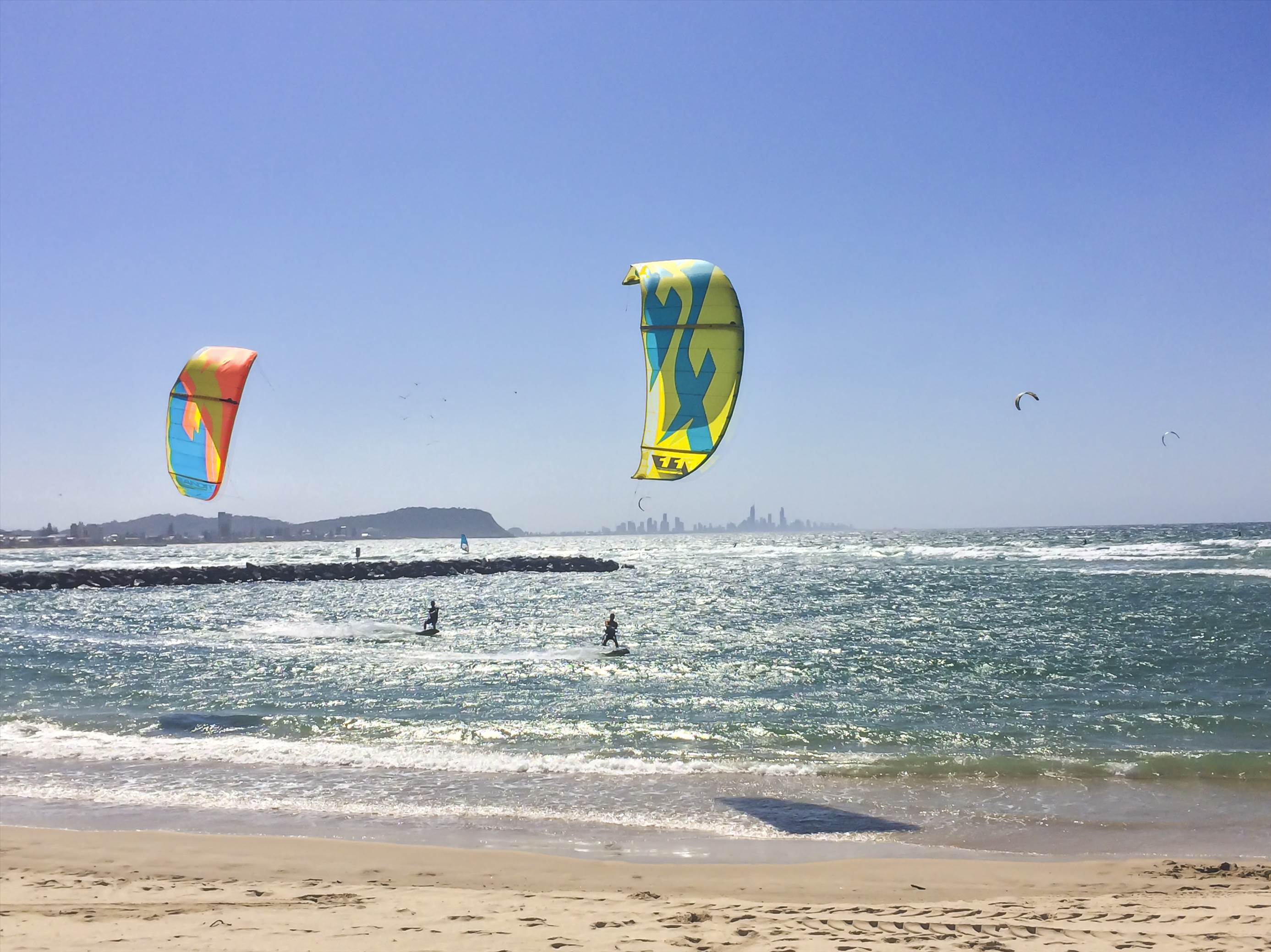 Today in Currumbin QLD was such a great day! Wind was solid :) OMG we love kiteboarding so much!