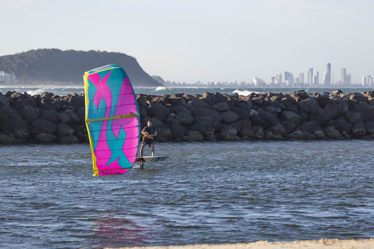 Here is a good Kite Foil lesson From Thierry in 13kts with an F-ONE Bandit 2018 6m at Currumbin QLD