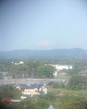 fuji san from the beach balcony