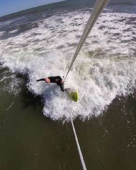 sick downwinder, alone, bicycle return