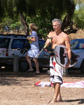 peter cabrinha at kite beach