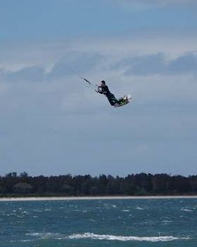 Myles pulling a decent kite loop