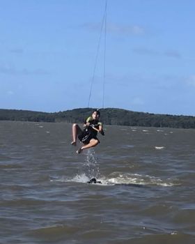 My 11 year old learning to kite