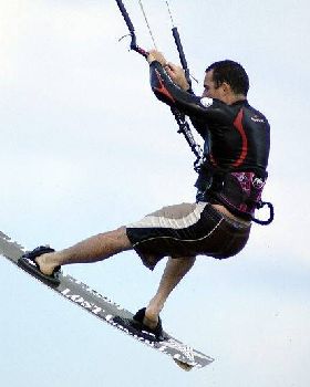 Kitesurfing the sandbar at Safety Bay