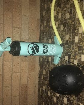 Lost helmet and pump