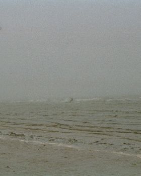 Kiting in the Fog in St Andrews,Scotland August last year