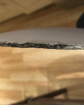 Damaged wing tip