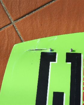 Car meets board.