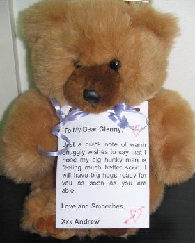 Glenns Bear in Bed