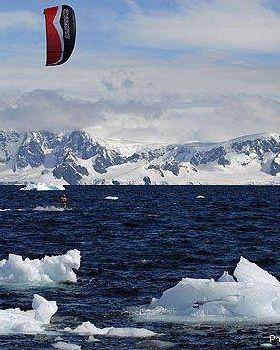 Antarctic Kiteboarding