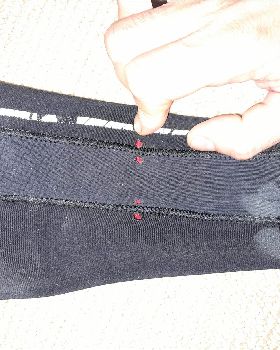 Soldering iron drainage holes in calf