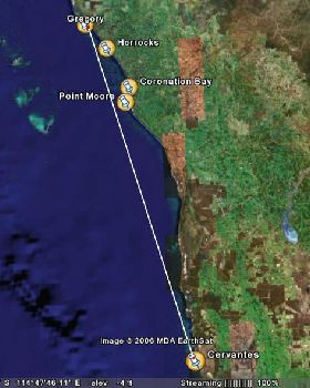 Cervantes to Port G. 262 Km