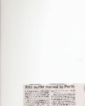 Kite surfer rushed to Perth