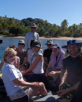 Leaving Nananu-I-ra to see the Fire walking
