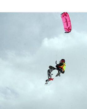 Snowkiting MT, USA