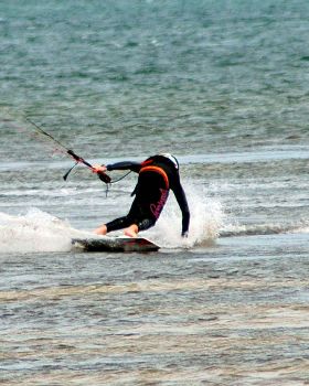Brad finishing his pass riding blind