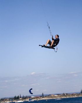 kitesurfing at Safety Bay WA 13 dec 08