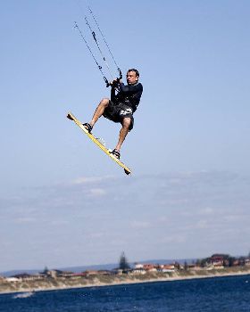 kitesurfing at Safety Bay WA 13 dec 08