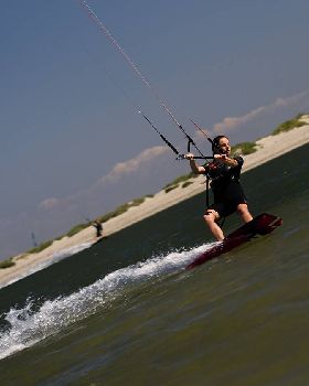 kitesurfing at Safety Bay WA 13 dec 08