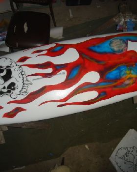 board after its paint job