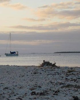 anchored in ilot nga after hard days surf...