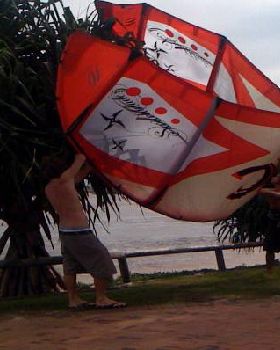 Probably not the best place to dry your kite.