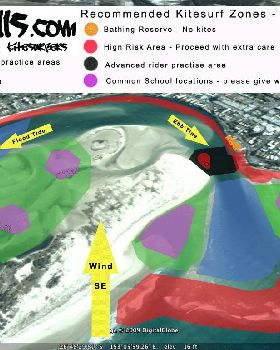 Passage kitesurf zones SE winds