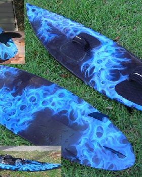 Airbrush paint job - before and after