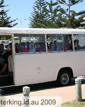 WAKSA redkite first bus load leaving Scarb
