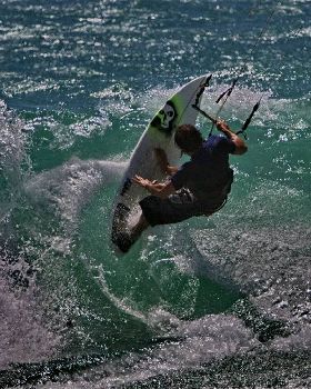 Surfin with a kite