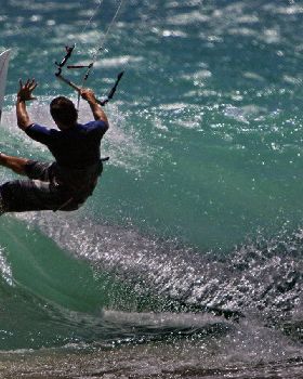 Surfin with a kite