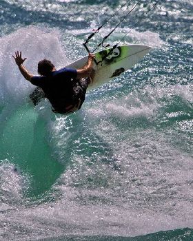 Surfin with a kite